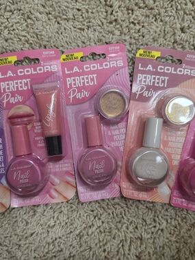 L.A. COLORS Perfect Pair Nail Polish & Lip Gloss Sets  5 In Total